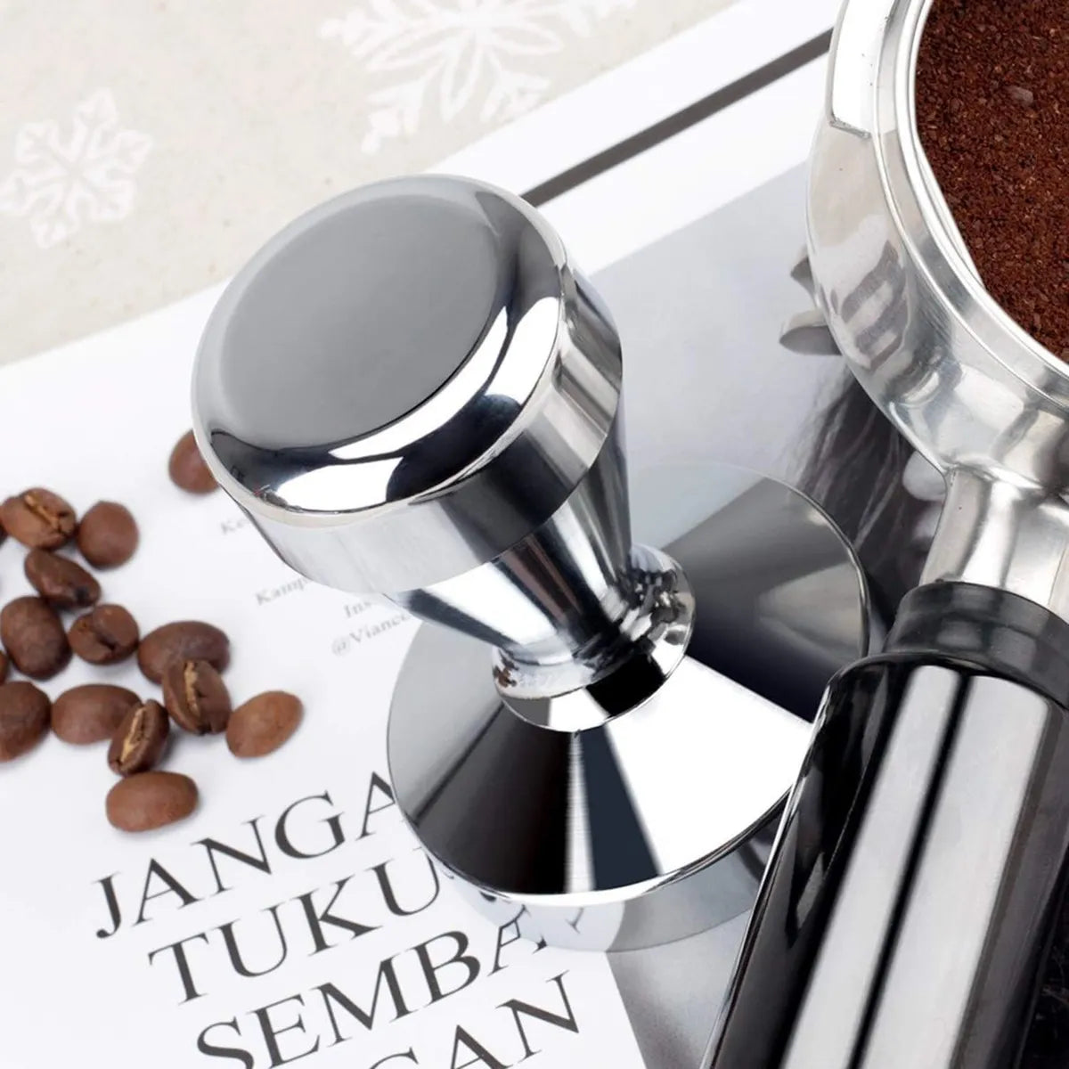 Tamper Manual Espresso de Acero Inoxidable