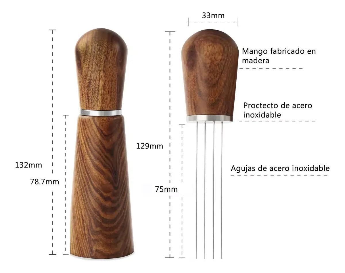 WDT Distribuidor de Café - Fabricado en Madera de Nogal