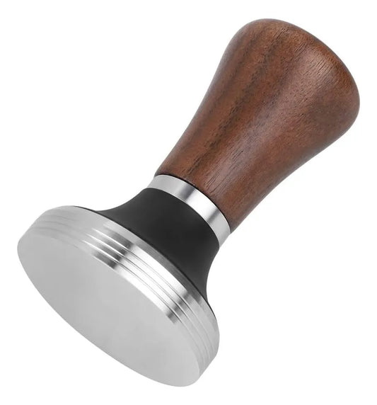 Tamper Manual de Acero Inoxidable y Madera de Nogal