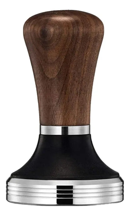 Tamper Manual de Acero Inoxidable y Madera de Nogal