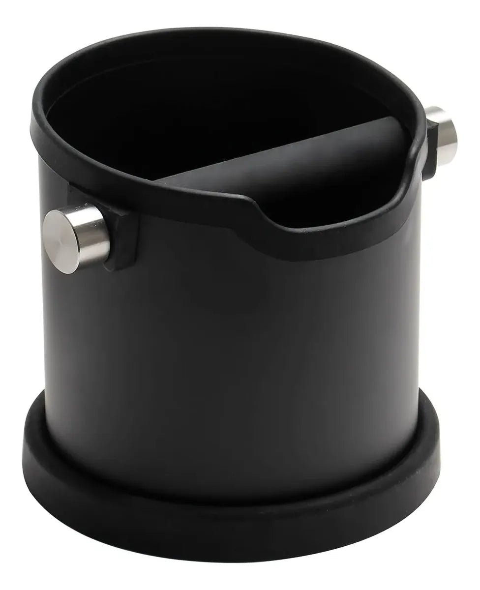 Knock Box 1.8L de Acero Negro Mate