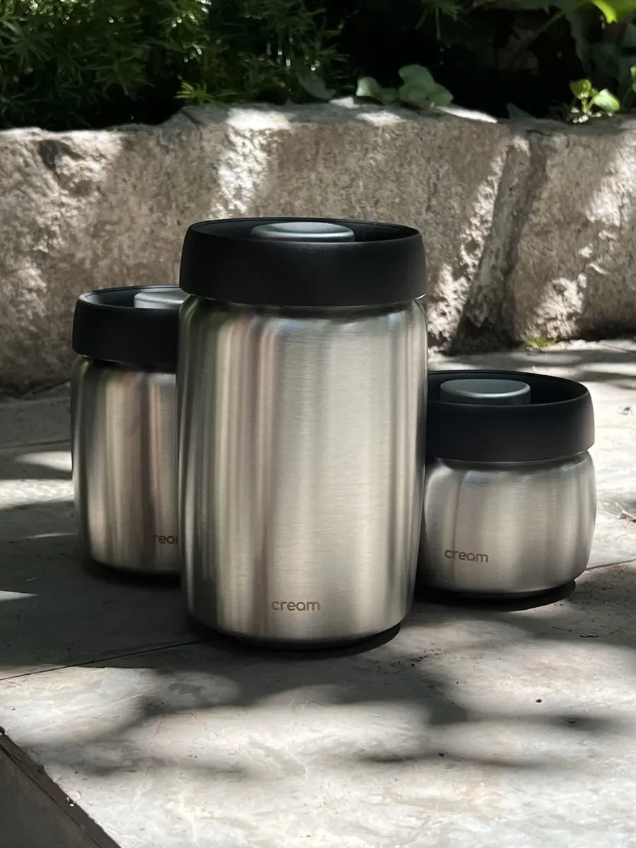 Contenedor Hermético Al Vacío para Granos de Café Cream®