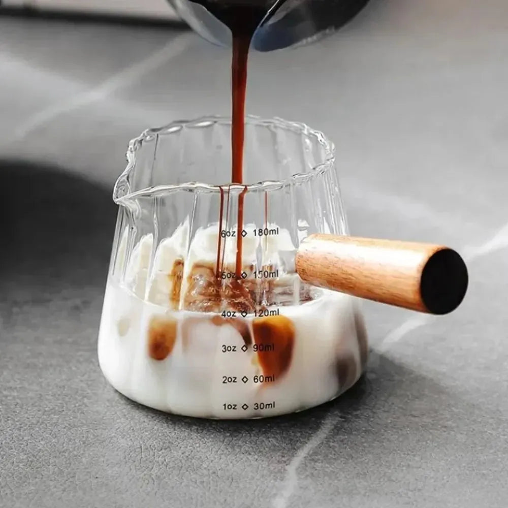 Taza de Espresso Vaso Medidor de Vidrio 180ml