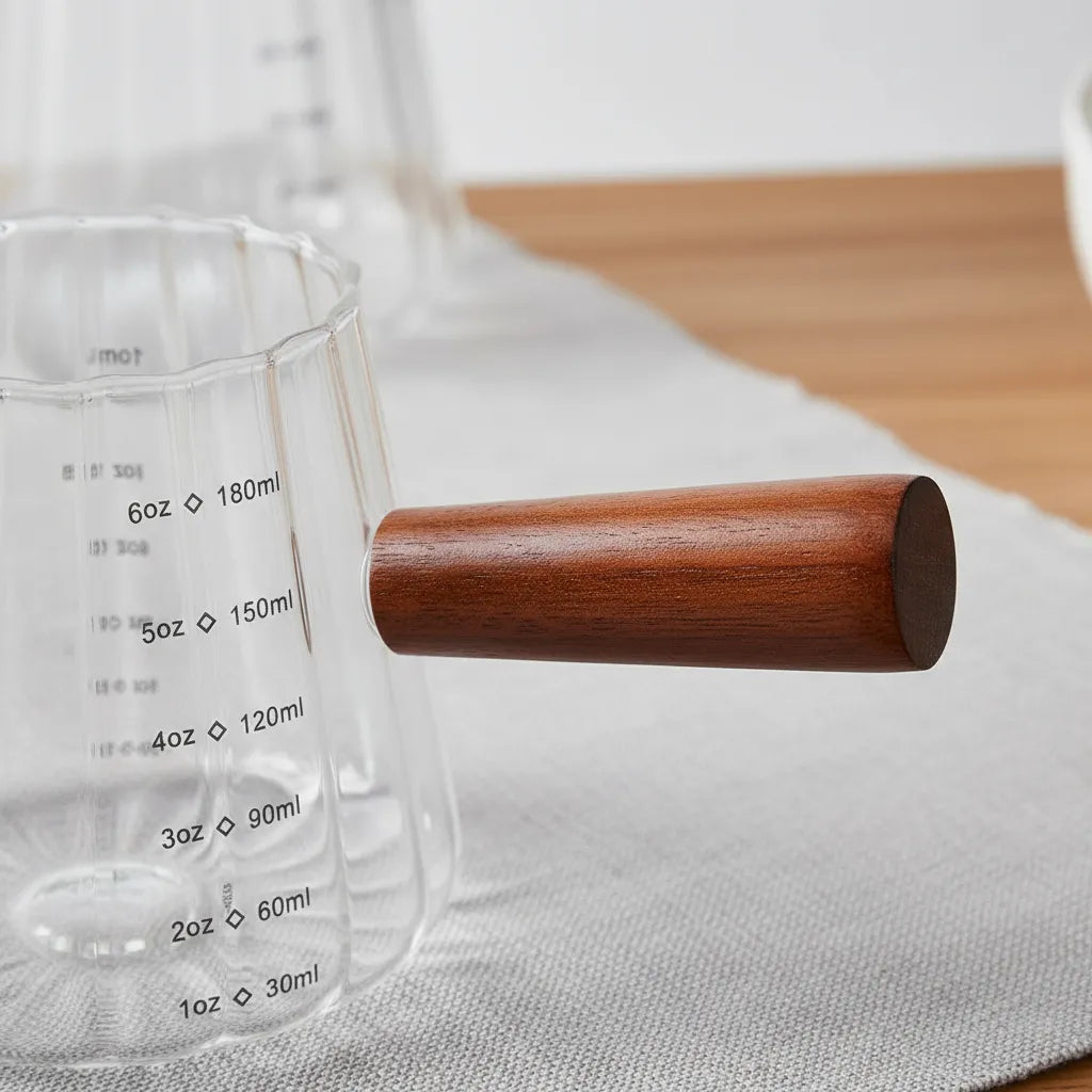 Taza de Espresso Vaso Medidor de Vidrio 180ml