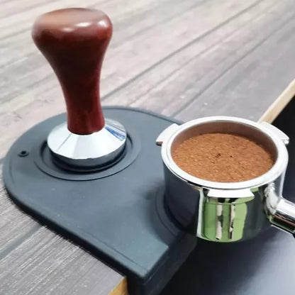 Tamper Mat Silicona Negro – Alfombrilla Antideslizante Portafiltro Barista Espresso