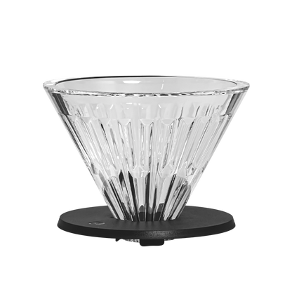 Dripper Crystal Eye 02 de vidrio con base negra