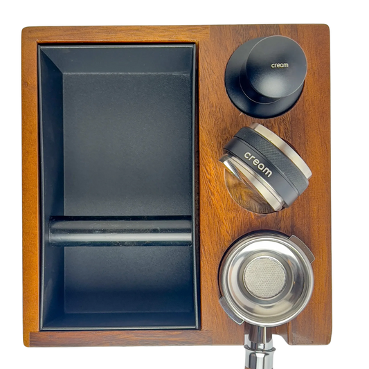 Base de Madera para Estación de Café Barista – Organizador de Tamper y Portafiltro